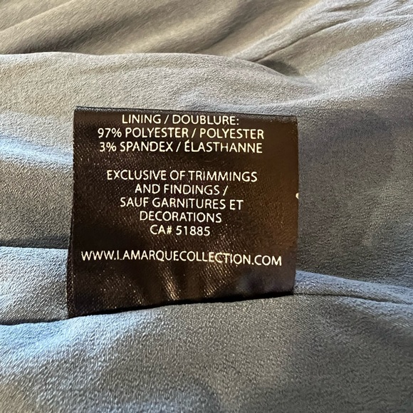 LAMARQUE Donna Blue Leather Moto Biker Jacket size Medium - Picture 11 of 11